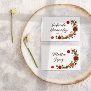 Rustic Christmas Lunch Name place card Template Dried Winter seating card Christmas Lunch tent fold card Christmas tabletop Winter Wedding