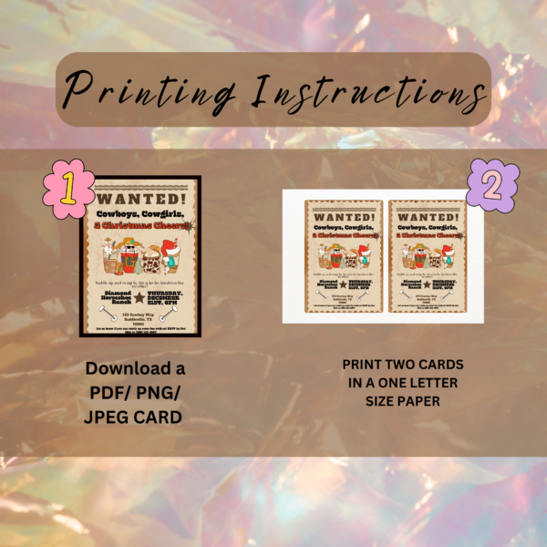 Printable and Digital Country Holiday Party Invite Ho ho hoedown
