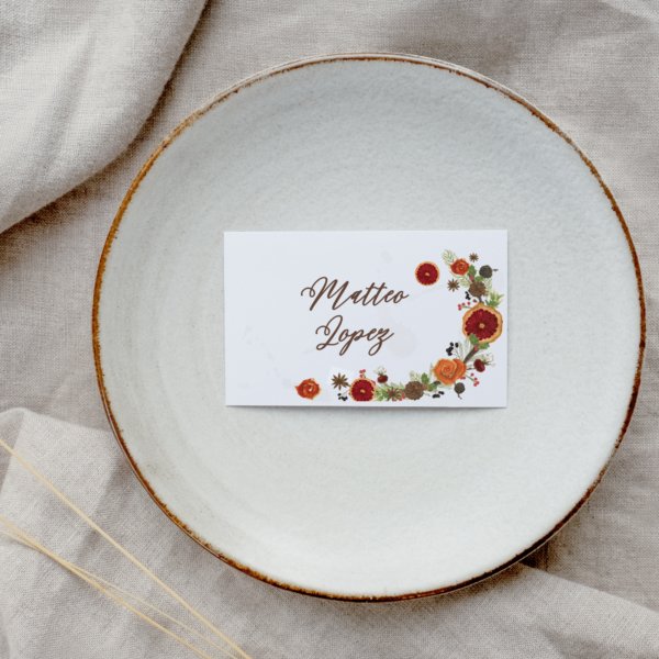 Christmas Lunch name place card Template