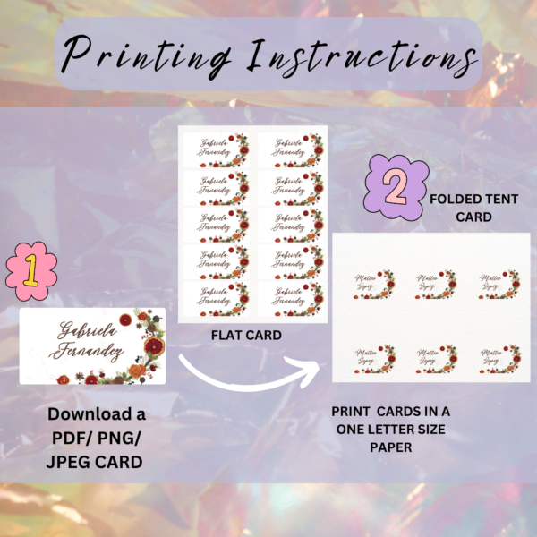 Printable Christmas Lunch name place card Template
