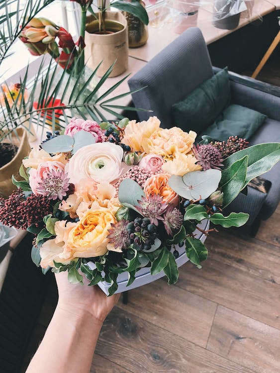 Flower delivery subscription as a Christmas gift for couple who has everything.