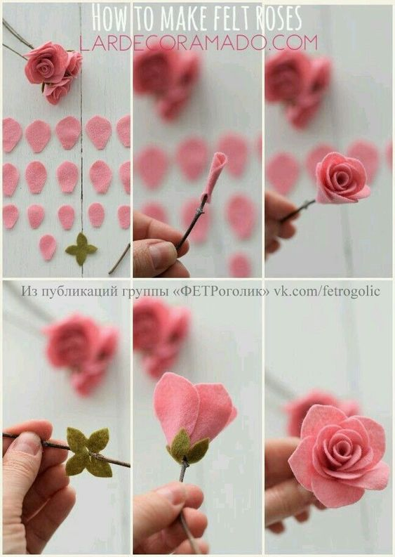 Handmade paper rose flowers as a Valentine's Day Crafts for Seniors